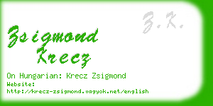 zsigmond krecz business card